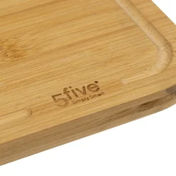 Ensemble de 2 planches à découper avec rigole récupératrice en bambou