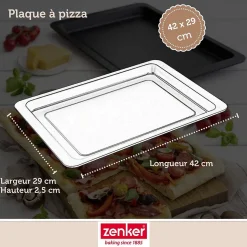 Ensemble de 2 Plaques à pizza rectangulaire 42 x 29 cm Zenker Spécial Countries