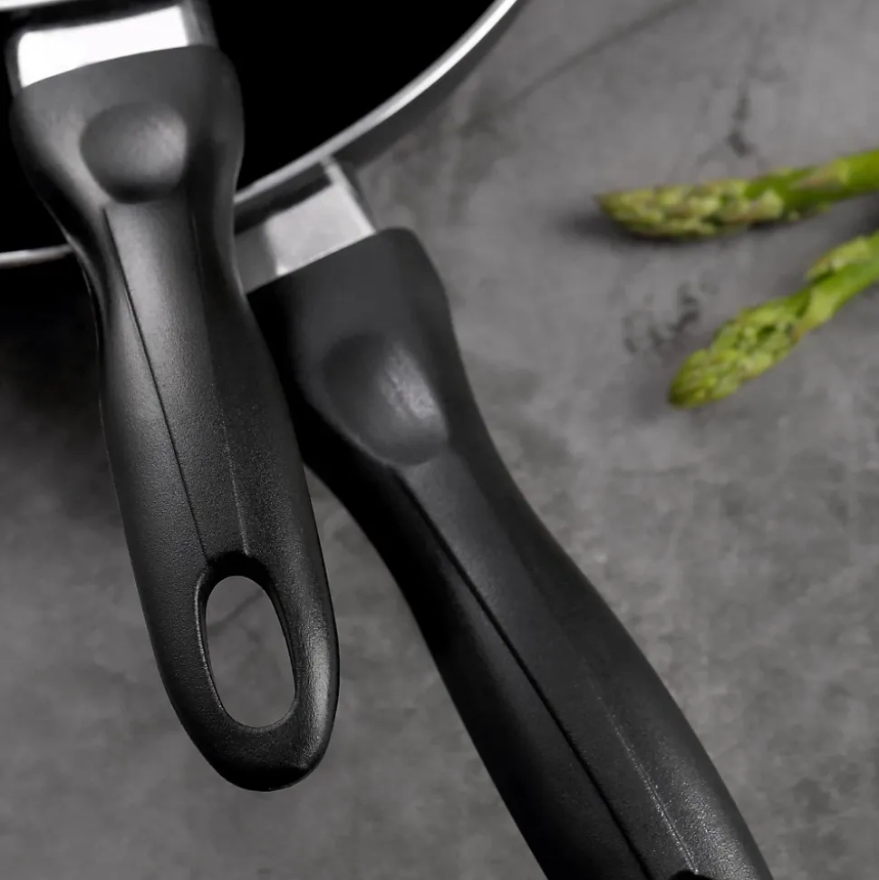 Ensemble de 3 poeles a frire San Ignacio Navy Black 16-20-24cm avec ustensiles de cuisine