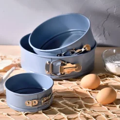 Ensemble de 3 poeles a frire Bergner Optimum Plus 18-22-26cm avec moules a four