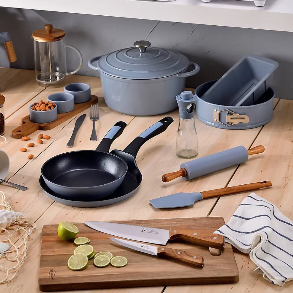 Ensemble de 3 poeles a frire Bergner Optimum Plus 18-22-26cm avec moules a four