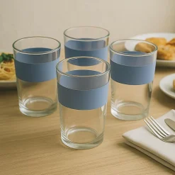 Ensemble de 3 poeles a frire San Ignacio Navy Red 16-20-24cm avec un ensemble de verres