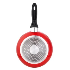 Ensemble de 3 poeles a frire San Ignacio Navy Red 16-20-24cm avec un ensemble de verres