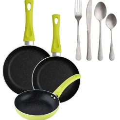 Ensemble de 3 poeles a frire San Ignacio Molen 20-24-28cm avec couverts