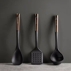 Ensemble de 3 poeles a frire Bergner Optimum Plus 18-22-26 cm avec ustensiles de cuisine