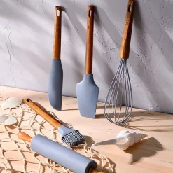 Ensemble de 3 poeles a frire San Ignacio Navy Paradise 16-20-24cm avec ustensiles de cuisine