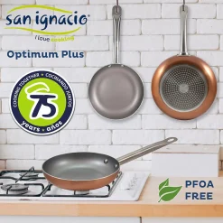 Ensemble de 3 poeles a frire Bergner Optimum Plus 18-22-26 cm avec récipient hermétique