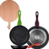 Ensemble de 3 poeles a frire San Ignacio Jolie 20-24-28cm avec planche a découper