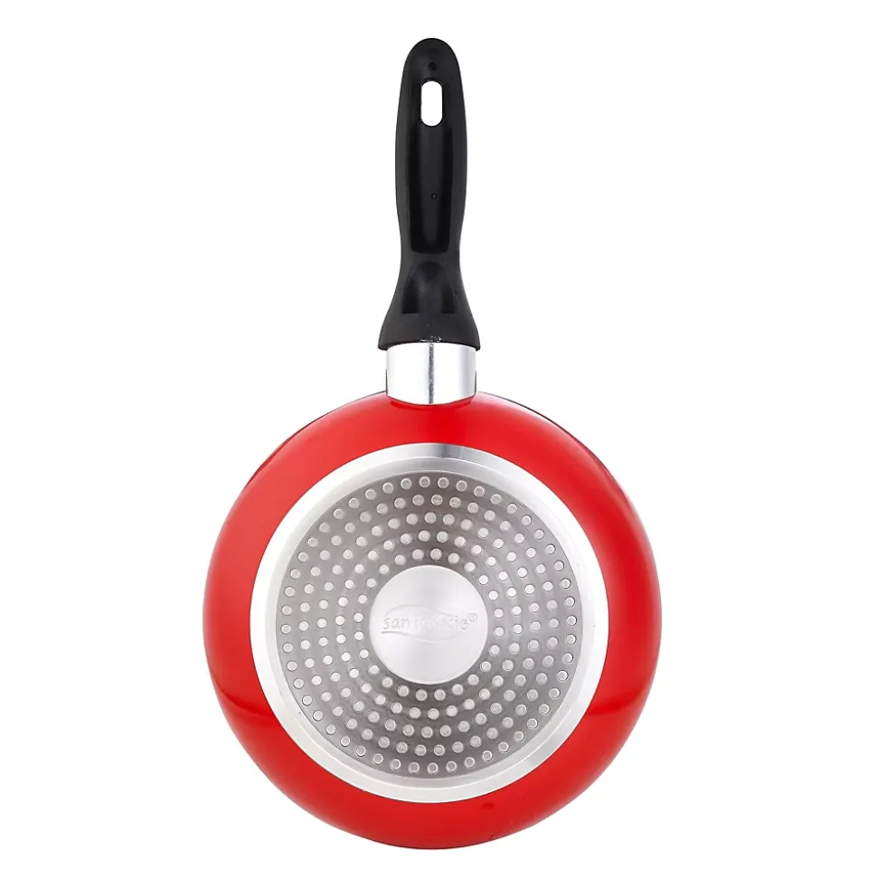 Ensemble de 3 poeles a frire San Ignacio Navy Red 16-20-24cm avec couteaux de cuisine