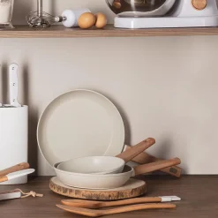 Ensemble de 3 poeles a frire San Ignacio Jolie 20-24-28cm avec ustensiles de cuisine