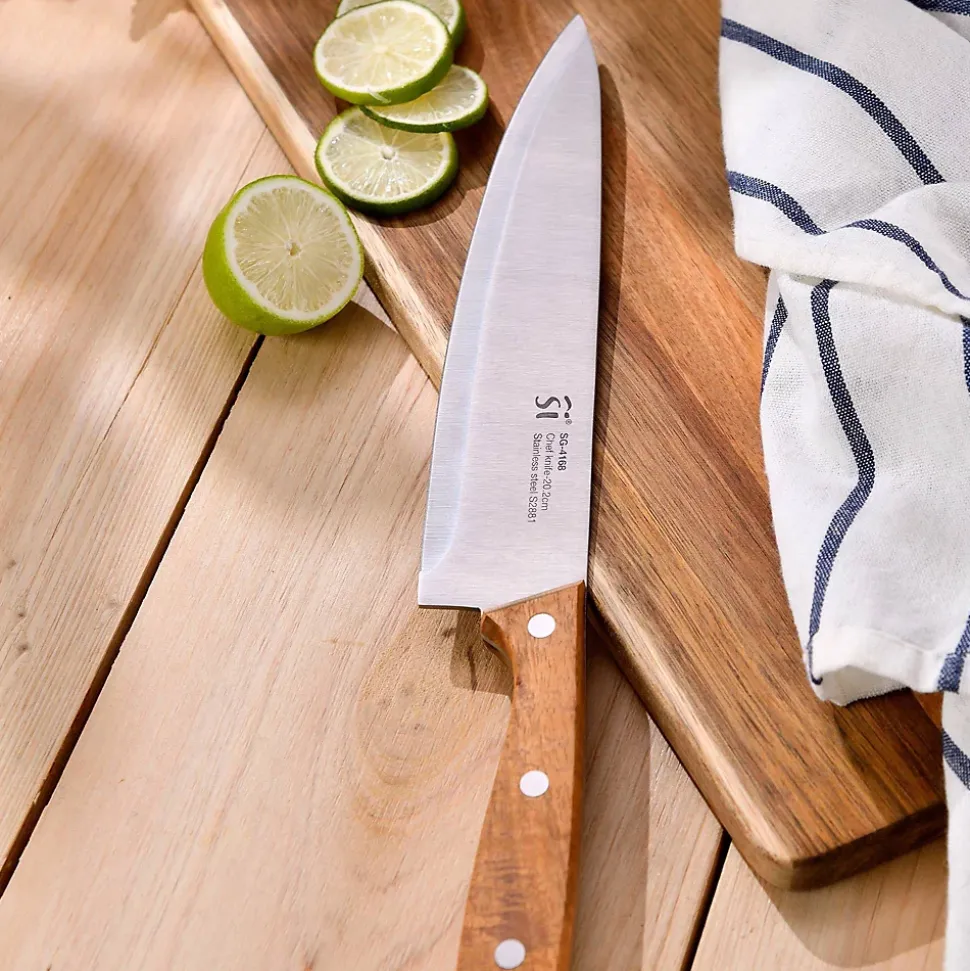 Ensemble de 3 poeles a frire San Ignacio Jolie 18-22-26cm avec couteaux de cuisine