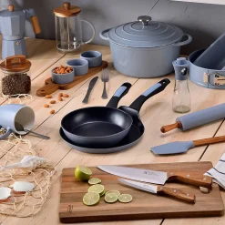 Ensemble de 3 poeles a frire Bergner Optimum Plus 18-22-26 cm avec cafetière a piston