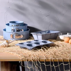 Ensemble de 3 poeles a frire San Ignacio Jolie 20-24-28cm avec moules a four