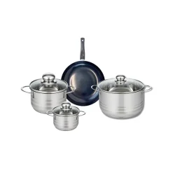 Ensemble de 1 Poêle de cuisson 20 cm et 3 faitouts 12, 16 et 20 cm Elo Prima Brillant