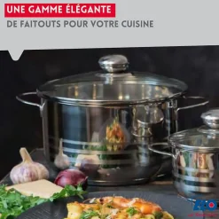 Ensemble de 4 Poêles de cuisson 20, 24, 28 et 32 cm et 2 faitouts 20 et 24 cm Elo Prima Brillant