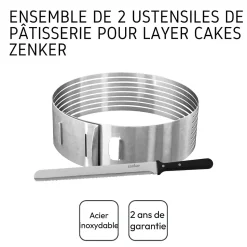 Ensemble de 2 ustensiles de pâtisserie pour layer cakes Zenker