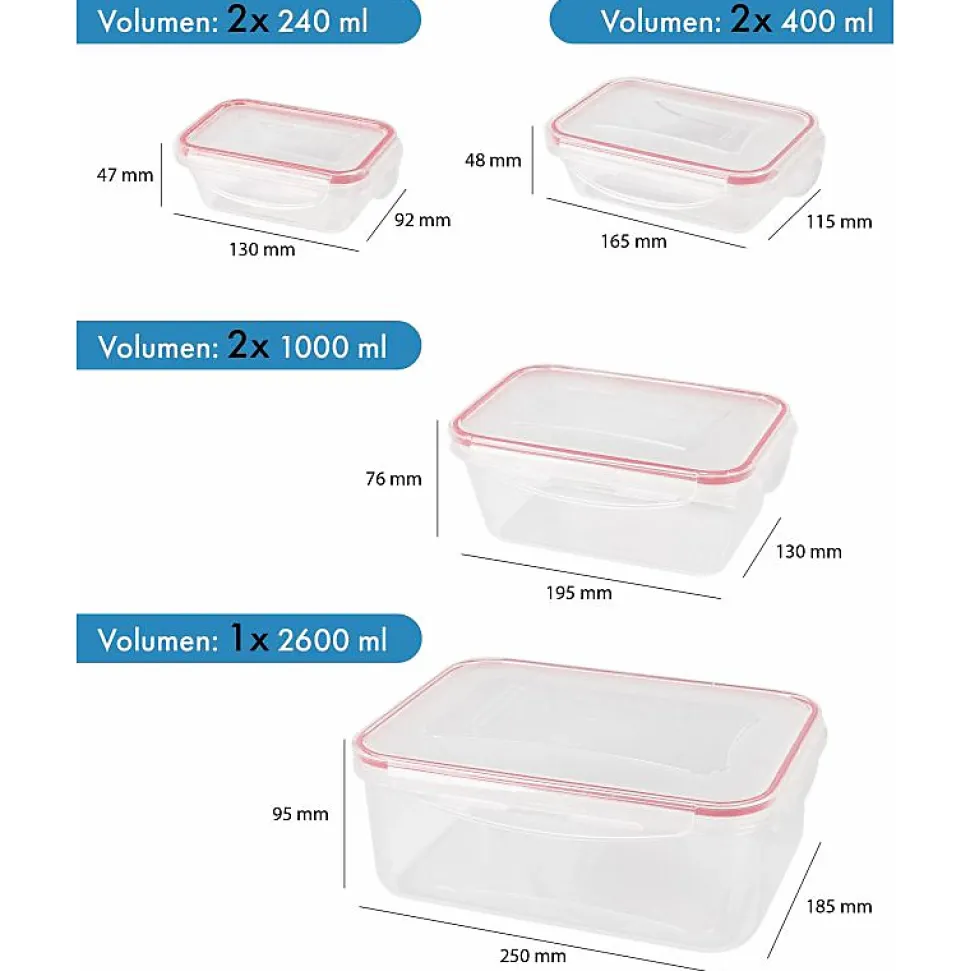 Ensemble de boite de conservation 7 pièces Classbach C-FHD4008K