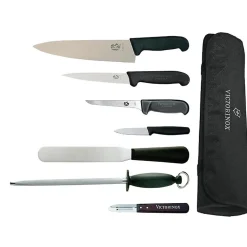 Ensemble de Couteaux Professionnel avec Couteau Chef 215 mm et Étui - Victorinox, Vogue et Hygiplas