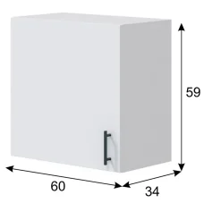 Ensemble de cuisine avec 7 éléments coloris blanc brillant/chêne canadien