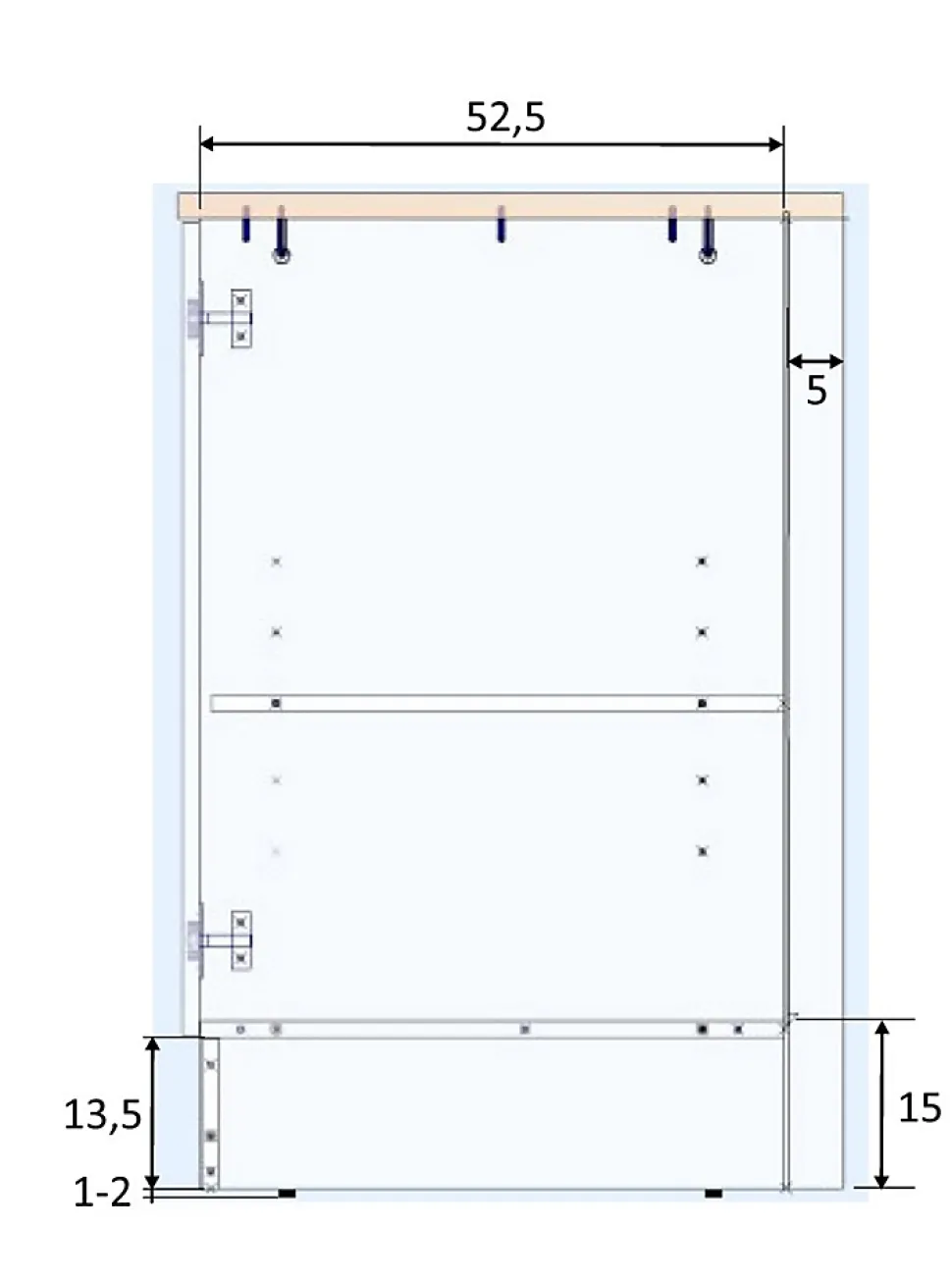 Ensemble de cuisine composé de 3 modules coloris blanc brillant/chêne canadien