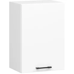 Ensemble de cuisine vitré AKORD OLIWIA 1.8m Blanc 180 cm 7 portes 1 tiroir façade Blanche 8 étagères 180x46x203 cm