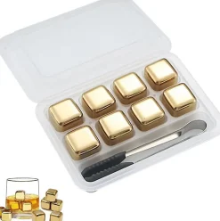 Ensemble de pierres à whisky en acier inoxydable