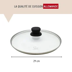 Ensemble de poêle et couvercle en verre de 24 cm Elo Smart Life