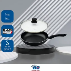 Ensemble de poêle et couvercle en verre de 24 cm Elo Smart Life