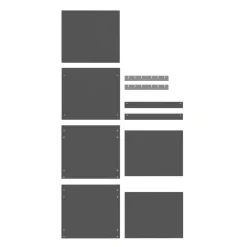 Ensemble de tablettes pour colonne électroménager anthracite L.60 x P.57 cm GoodHome