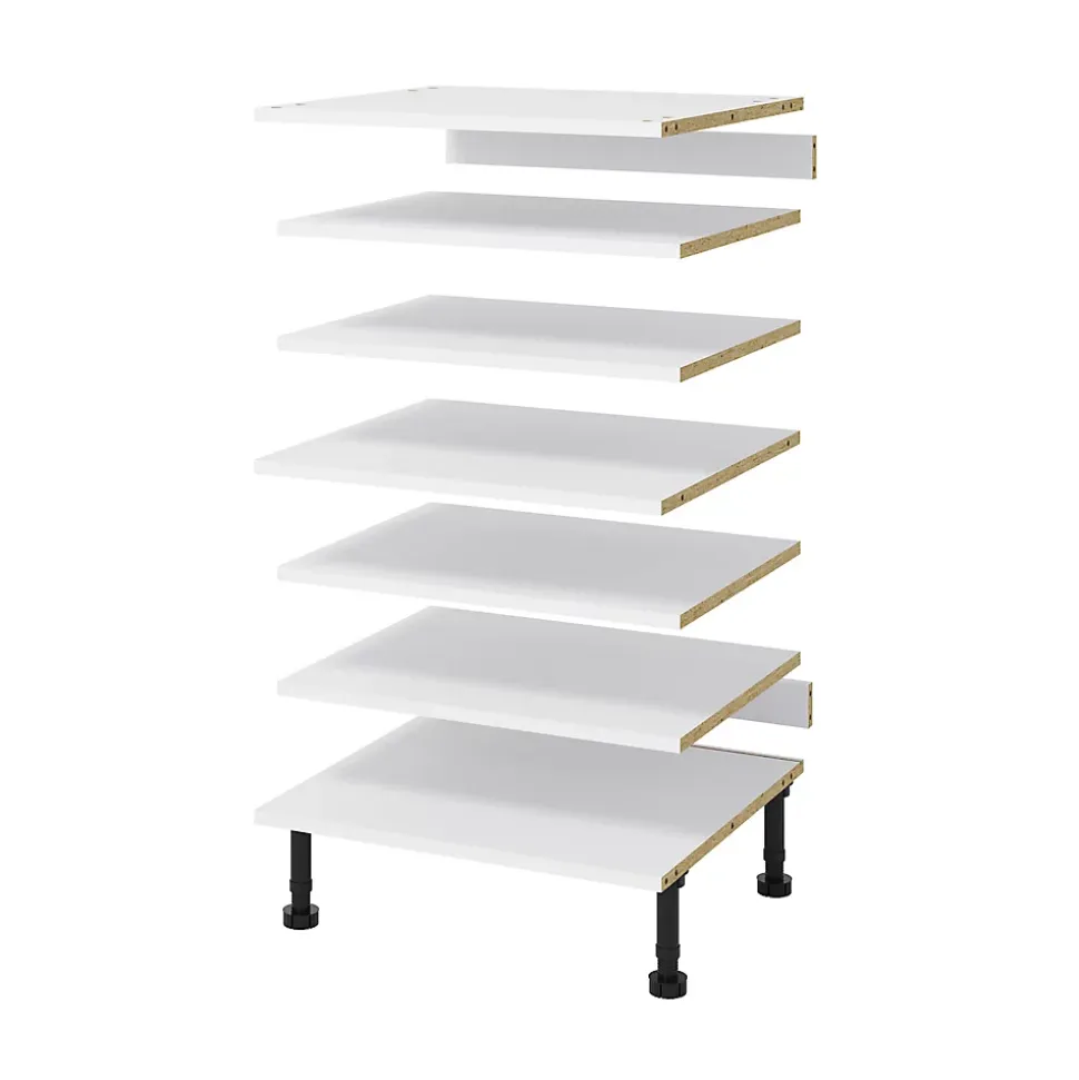Ensemble de tablettes pour colonne blanc L.60 x P.57 cm Caraway Innovo GoodHome