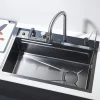 Ensemble Evier Cuisine en Inox et Mitigeur Douchette Flexible inclus