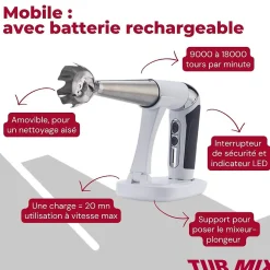 Ensemble mixeur plongeant sans fil Turmix