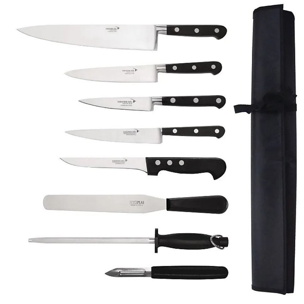 Ensemble professionnel de 8 couteaux avec étui - Sabatier
