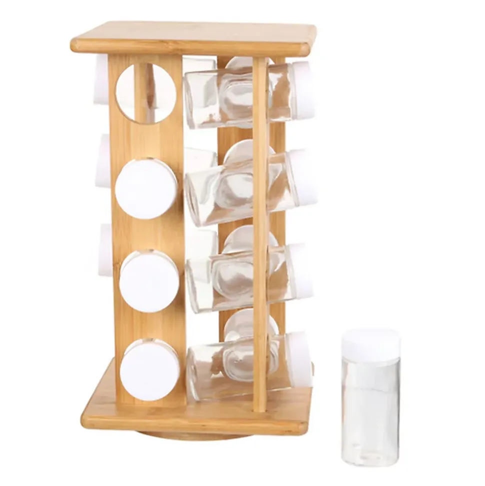 Etagère à épices en bambou Cook - 16 Pots
