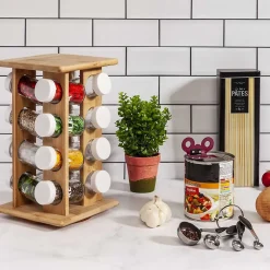 Etagère à épices en bambou Cook - 16 Pots