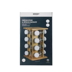 Etagère à épices en bambou Cook - 16 Pots