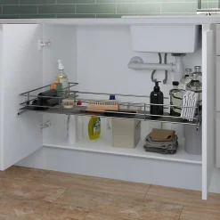 Etagère coulissante pour meuble sous évier GoodHome Pebre 100 cm