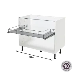 Etagère coulissante pour meuble sous évier GoodHome Pebre 100 cm