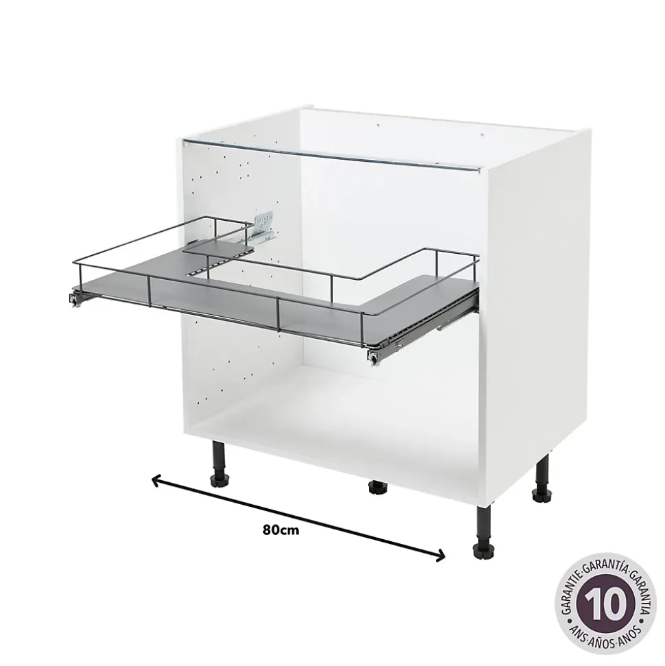 Etagère coulissante pour meuble sous évier GoodHome Pebre 80 cm