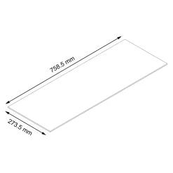 Etagère en verre pour caisson haut de cuisine GoodHome Cicely l. 75.85 cm x P.27.35 cm, 2 pièces