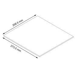 Etagère en verre pour caisson haut de cuisine GoodHome Cicely l. 25.85 cm x P.27.35 cm, 2 pièces