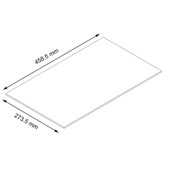 Etagère en verre pour caisson haut de cuisine GoodHome Cicely l. 45.85 cm x P.27.35 cm, 2 pièces