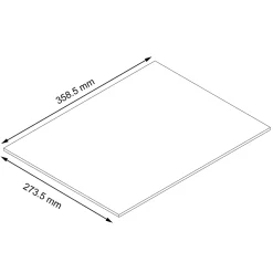 Etagère en verre pour caisson haut de cuisine GoodHome Cicely l. 35.85 cm x P.27.35 cm, 2 pièces