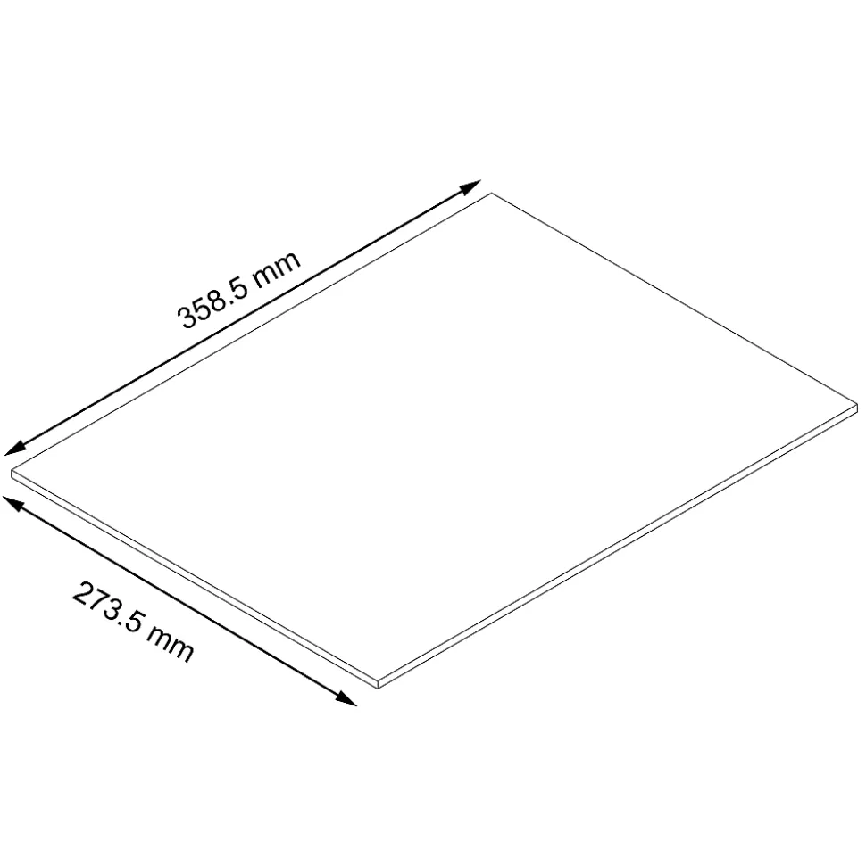 Etagère en verre pour caisson haut de cuisine GoodHome Cicely l. 35.85 cm x P.27.35 cm, 2 pièces