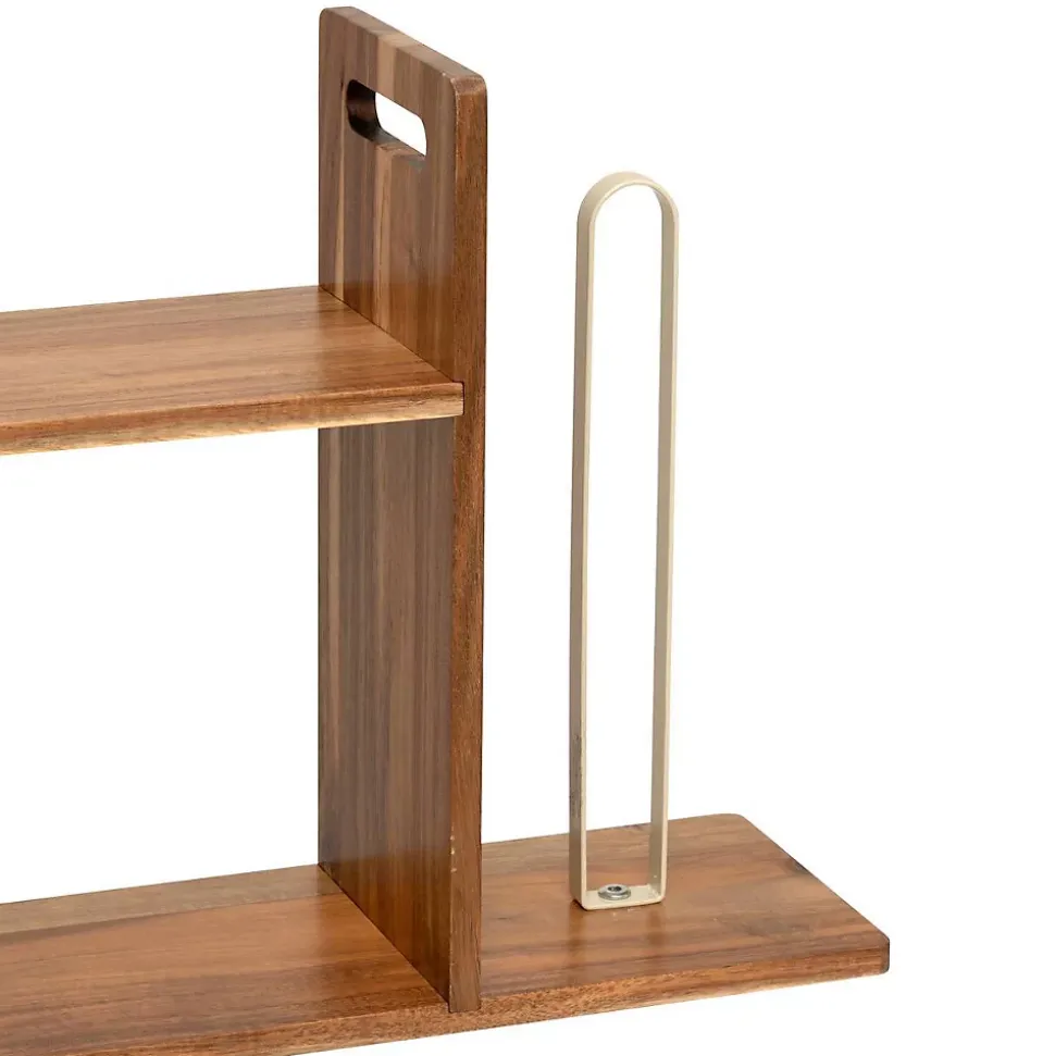 Etagère et porte-rouleau 2 niveaux Acacia - Marron- 5five