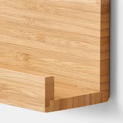 Etagère magnétique GoodHome Pecel bambou l. 25,5 x P. 10 cm