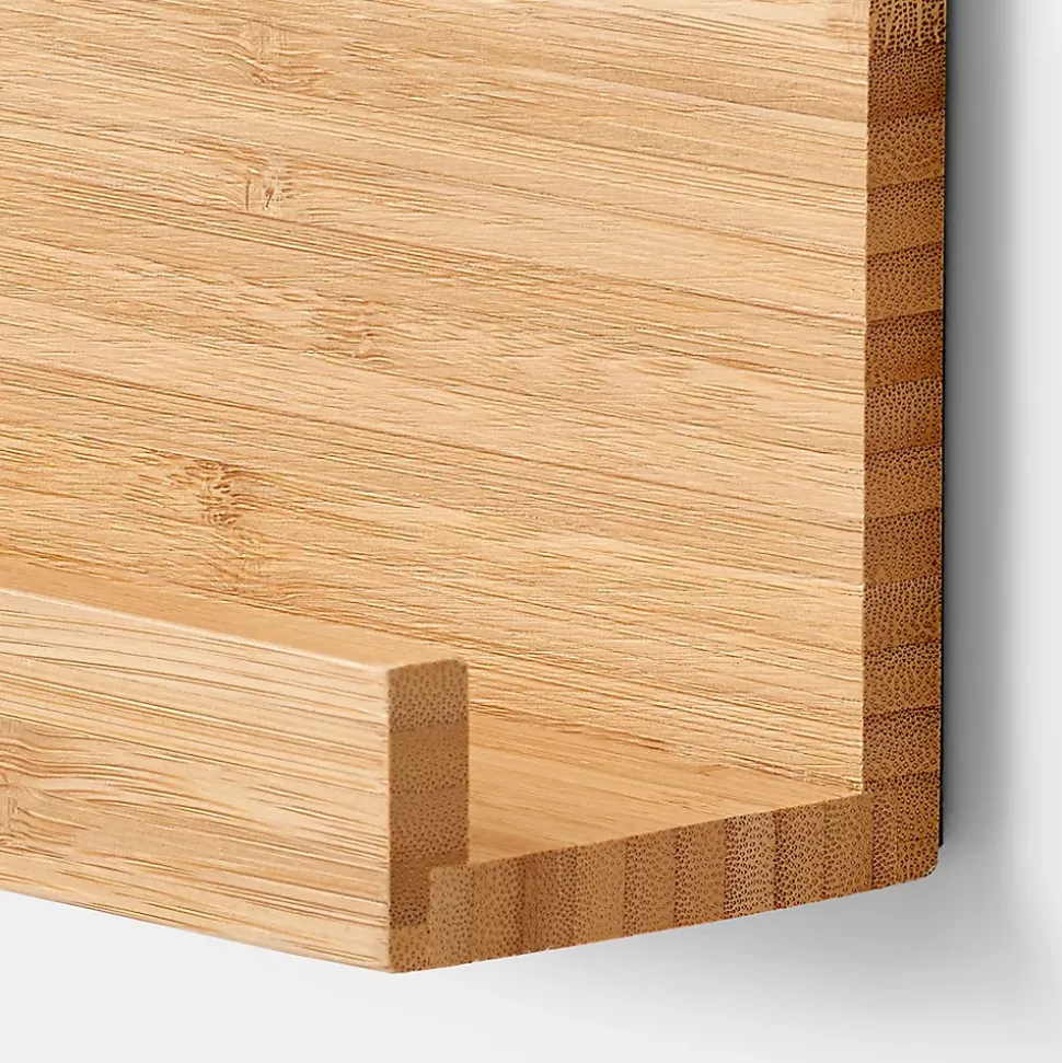 Etagère magnétique GoodHome Pecel bambou l. 25,5 x P. 10 cm
