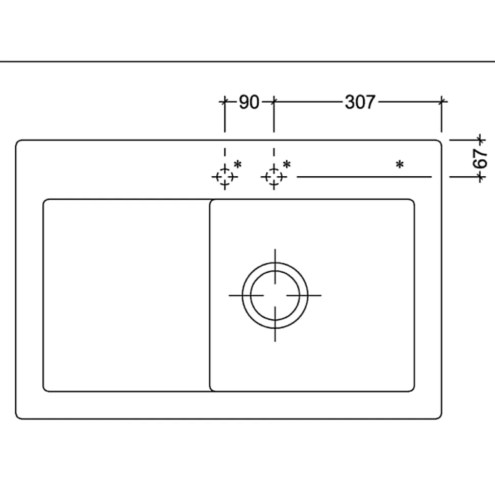 Evier 1 bac avec egouttoir a droite VILLEROY ET BOCH Subway Pure 45 78 x 51 cm Blanc vidage automatique inclus