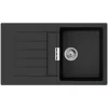 Evier 1 bac avec égouttoir 840 HANSGROHE S52 synthèse noir