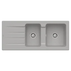 Evier 1 bac et demi 116 x 51 cm VILLEROY ET BOCH Architectura 80 Fossile